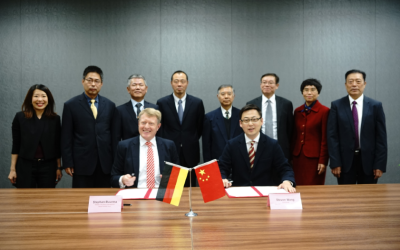 The signing of the agreement took place on 10 November 2017 in Shanghai between Messe Frankfurt (HK) Ltd and Beijing Traders-Link Plus International Exhibition Co Ltd